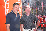 Gong Morning Man Mike Thiel moderierte die Veranstaltung am Marienplatz (Foto: Martin Schmitz)